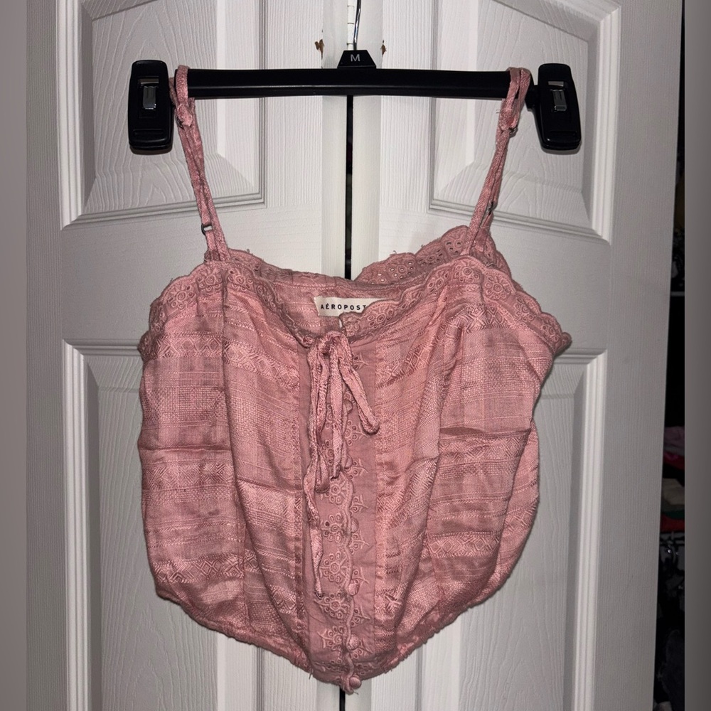 Aeropostale Pink Lace Women's Top Like New